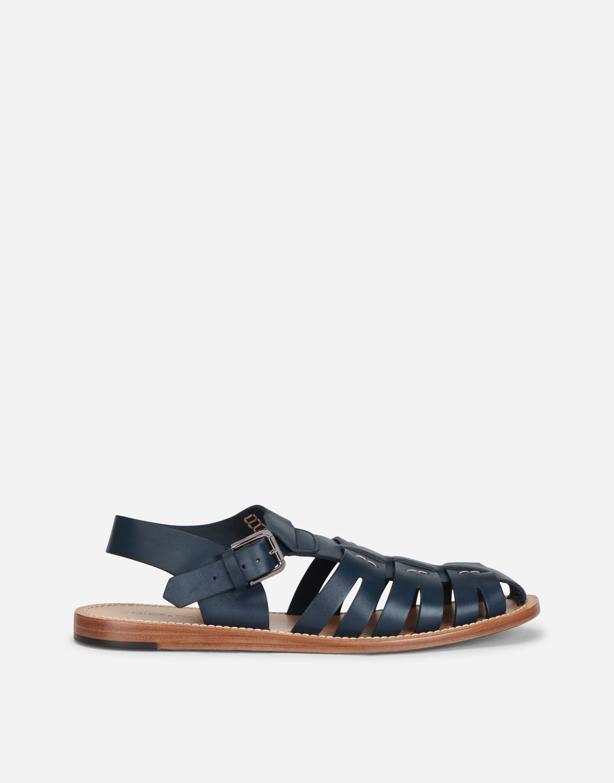 Dolce & Gabbana Calfskin pantheon gladiator sandals Black A80440AO602