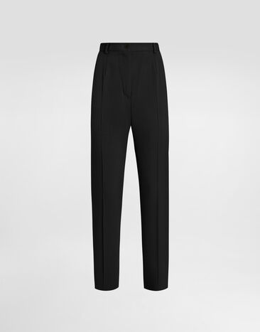 Dolce & Gabbana Wool gabardine trousers Black FTAM2TFU2OW