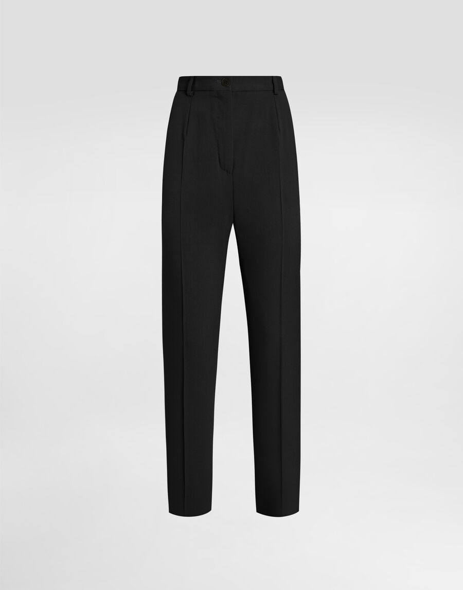 Wool gabardine trousers
