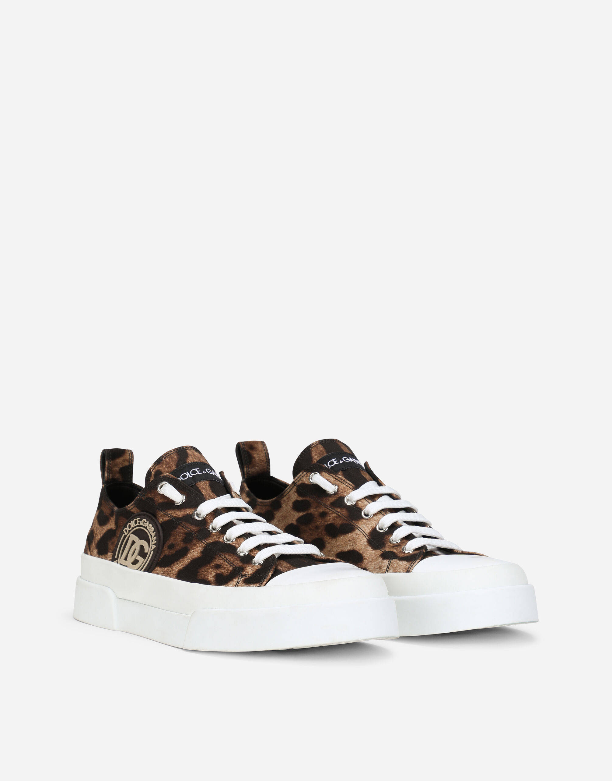 Dolce and sales gabbana leopard sneakers