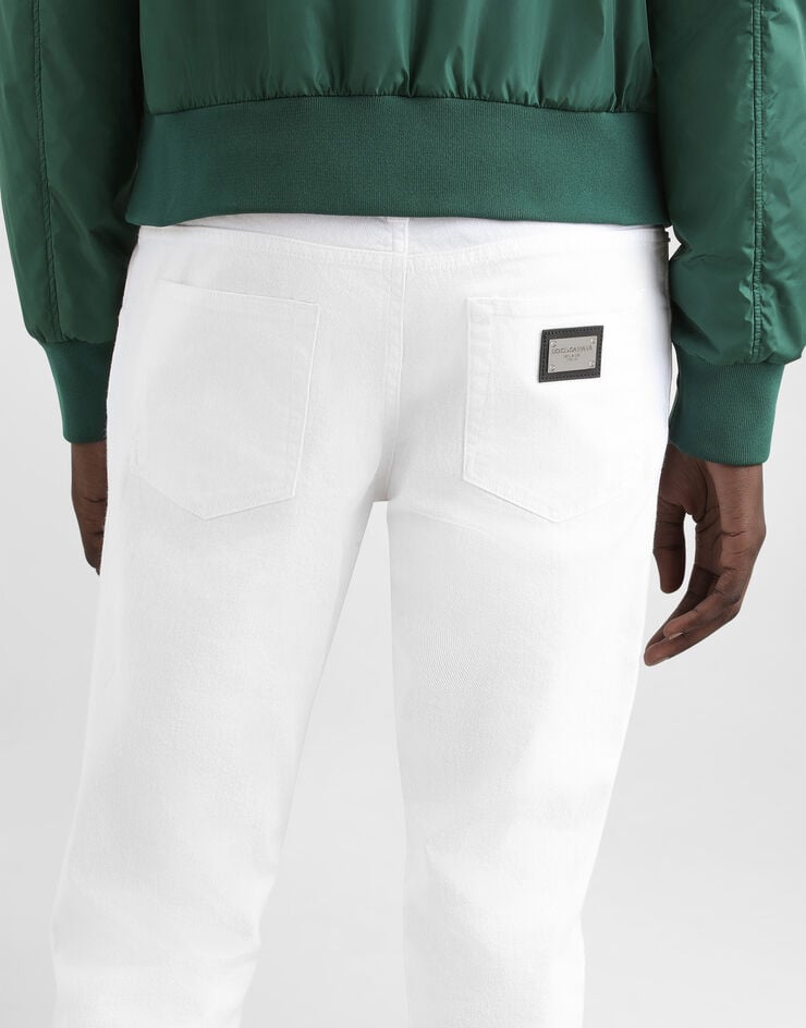 Dolce & Gabbana White skinny stretch jeans Multicolor GY07LDG8OX2