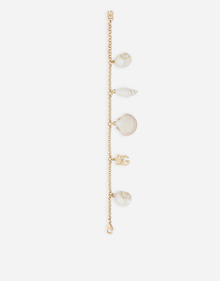 Dolce & Gabbana Bracelet with DG logo and shell charms Oro WBQ6C5W1111