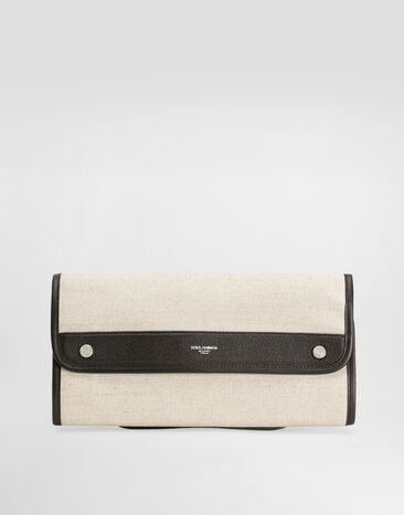 Dolce & Gabbana Atene salt&pepper and calfskin necessaire Multicolor BP3438AG440