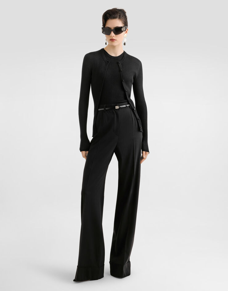 Dolce & Gabbana 双弹羊毛长裤 黑 FTBM0TGDC7Q