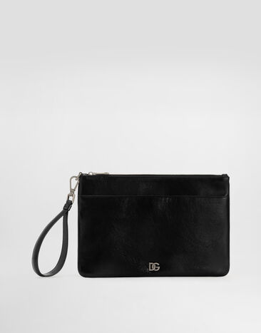 Dolce & Gabbana Tempesta calfskin necessaire Black BP3294AU994