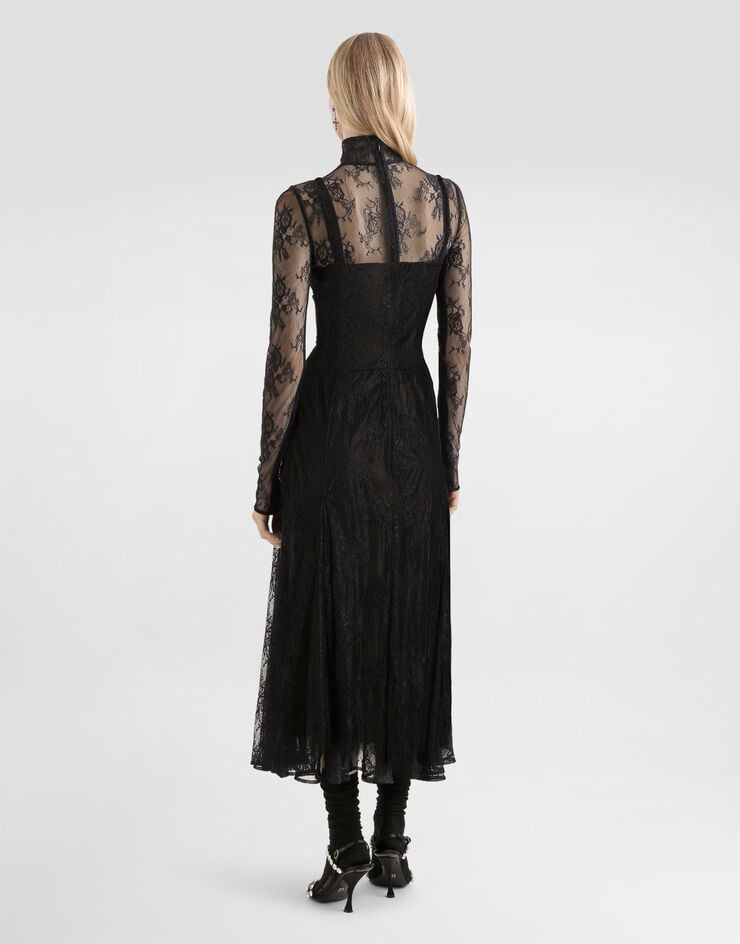 Dolce & Gabbana Chantilly lace dress Black F6JORTGDDPG