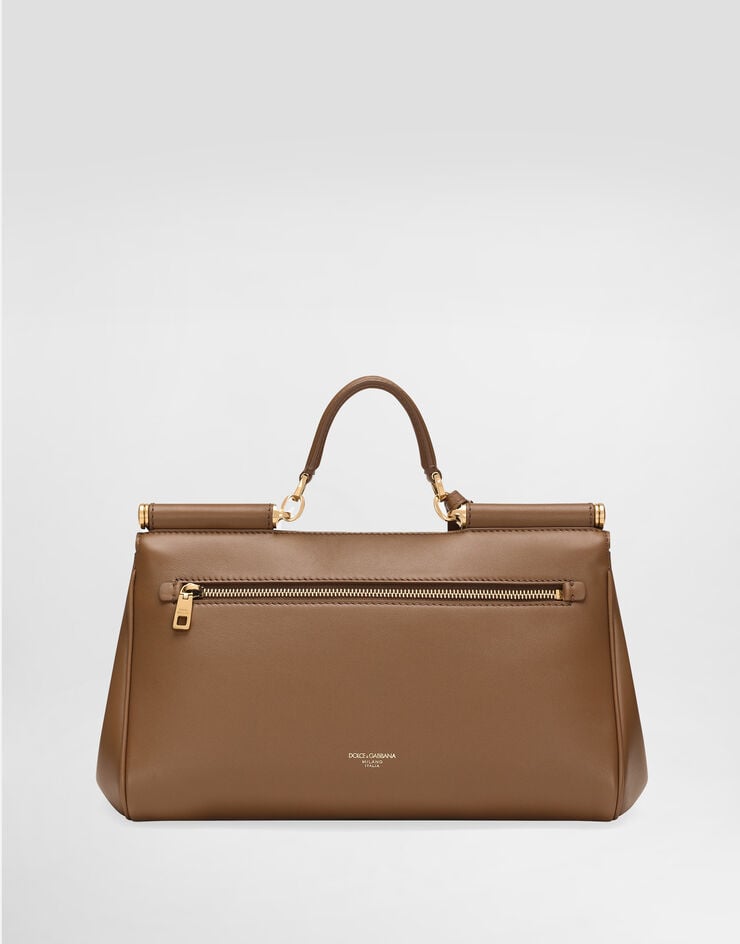 Dolce & Gabbana My Sicily handbag in plongé calfskin Brown BB7782B7321