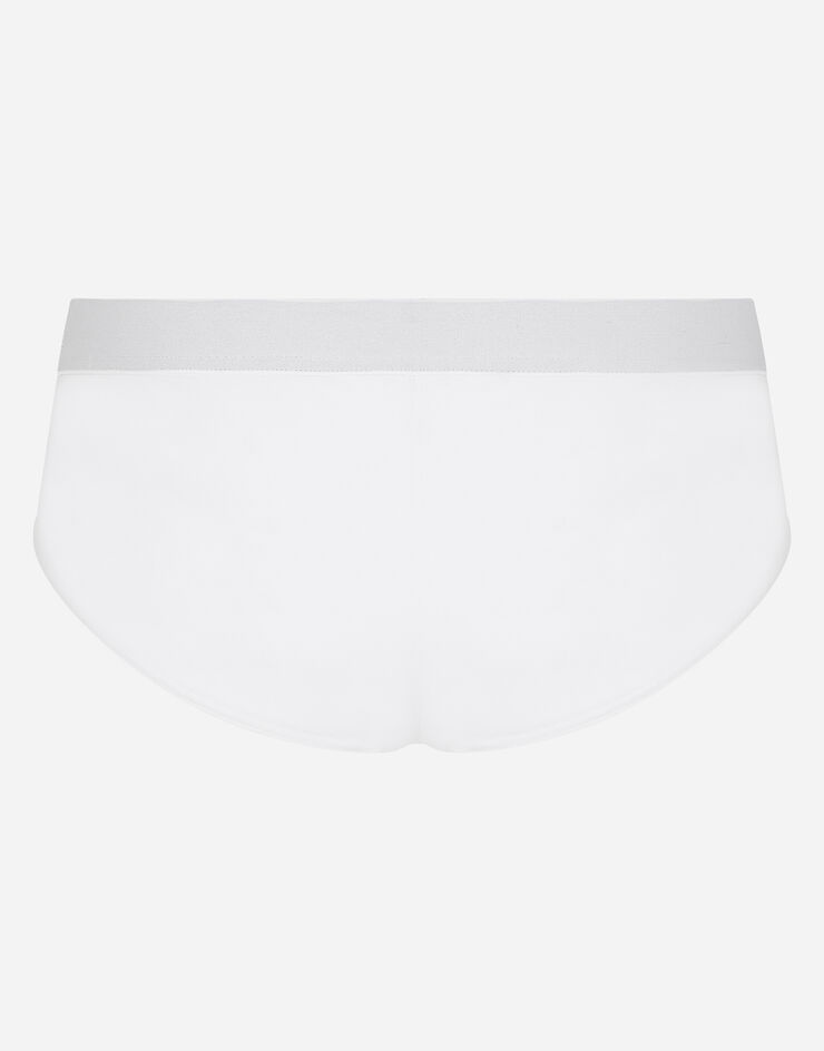 Dolce & Gabbana Brando briefs in stretch cotton White N3A03JFUECG