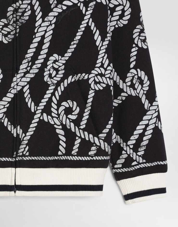 Dolce & Gabbana Sudadera en algodón con estampado marinero Multicolor L4JWOAII7LO