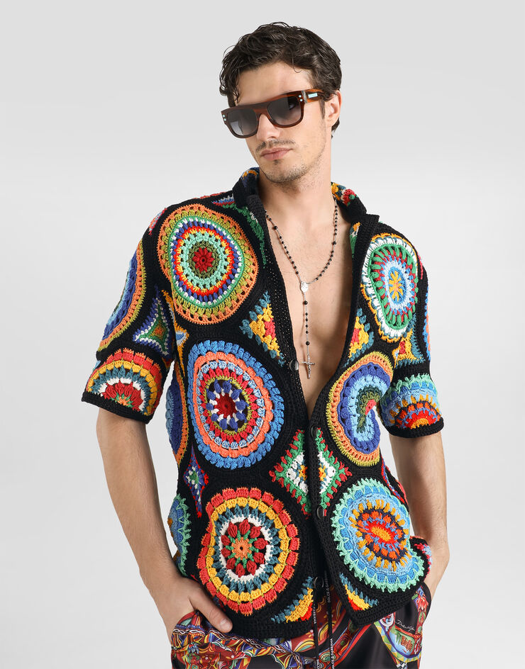 Dolce & Gabbana Crochet shirt Dolce & Gabbana Crochet shirt Multicolor GXVAJTJGMIZ