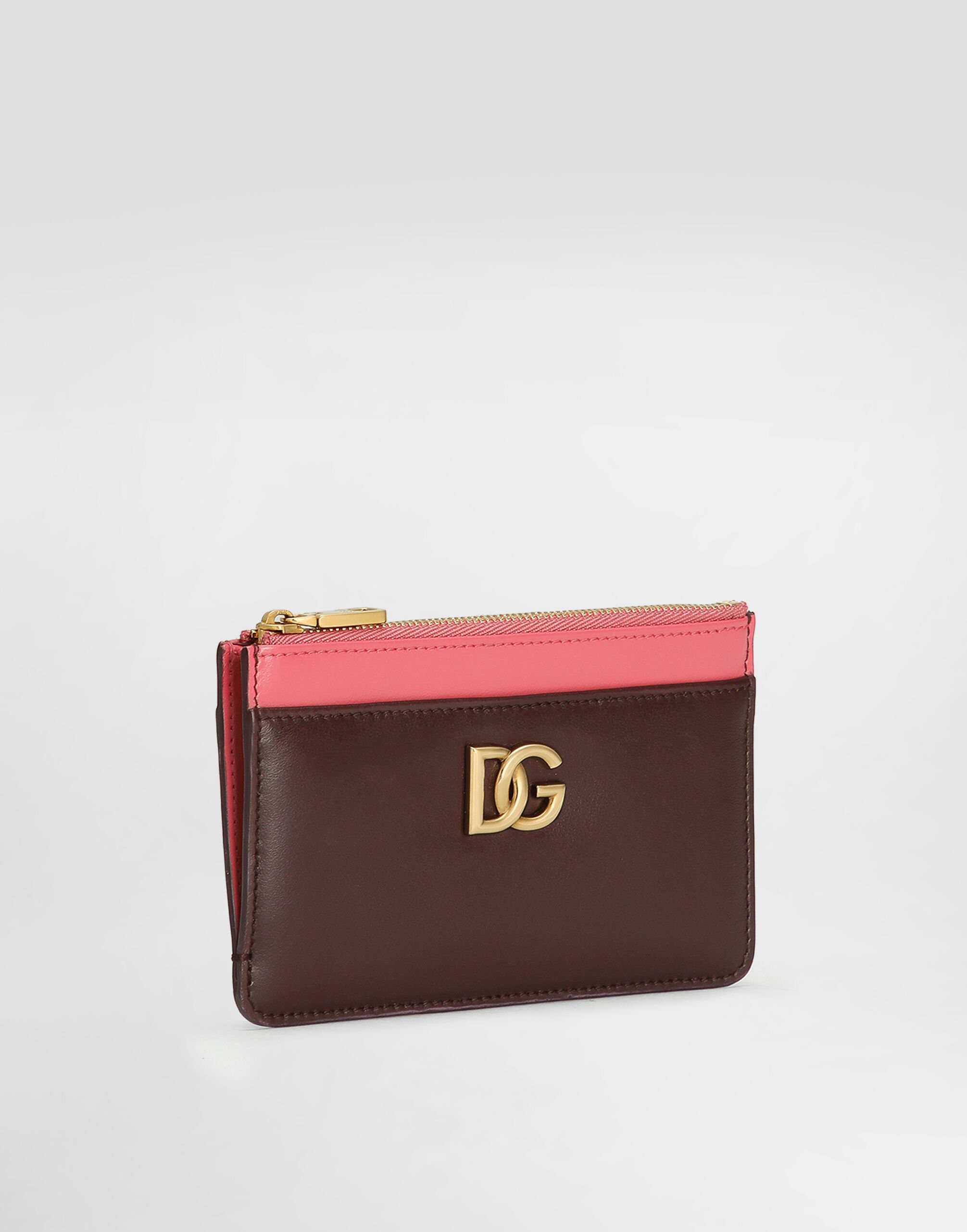 VIP【送料関税込】DOLCE&GABBANA DG LOGO CREDIT CARD HOLDER DOLCE & GABBANA Metallic Dauphine Embellished Logo Zip Card