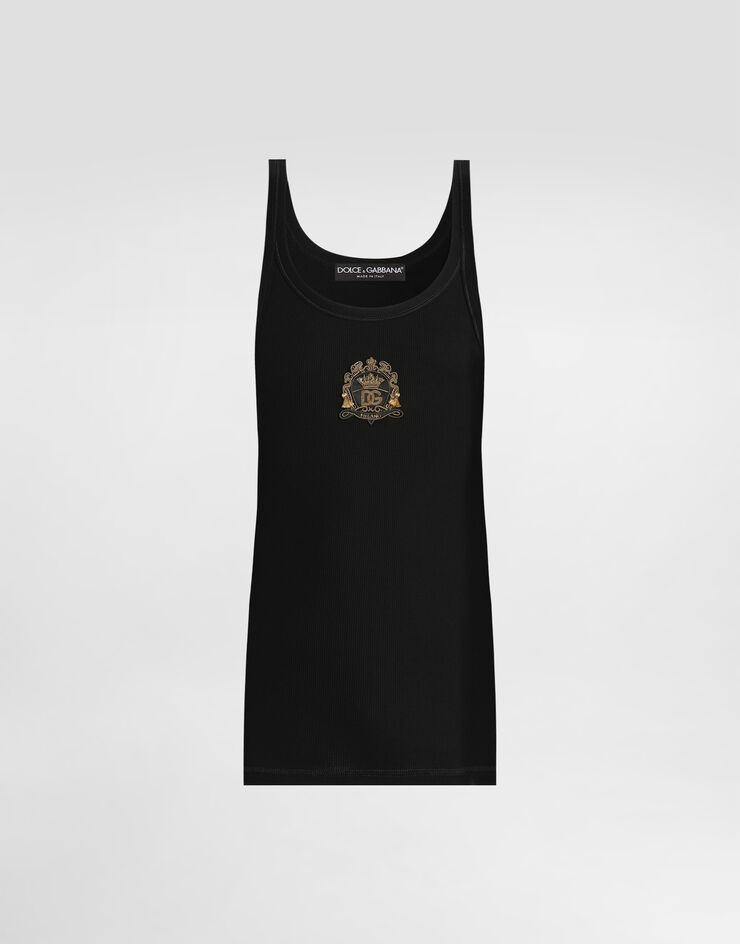 Dolce & Gabbana Cotton tank top Black G8SY5ZFU7AV