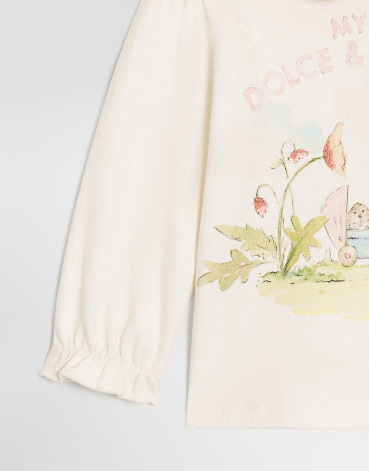 Dolce & Gabbana تي شيرت من قطن بتطريز  L2JTREG7P8O