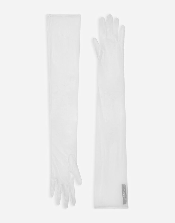 Dolce & Gabbana Long tulle gloves Blanc FG108AGDCID