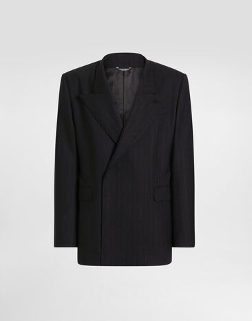 Dolce & Gabbana Sicilia double-breasted pinstripe wool jacket  G2WQ7TFRBDS