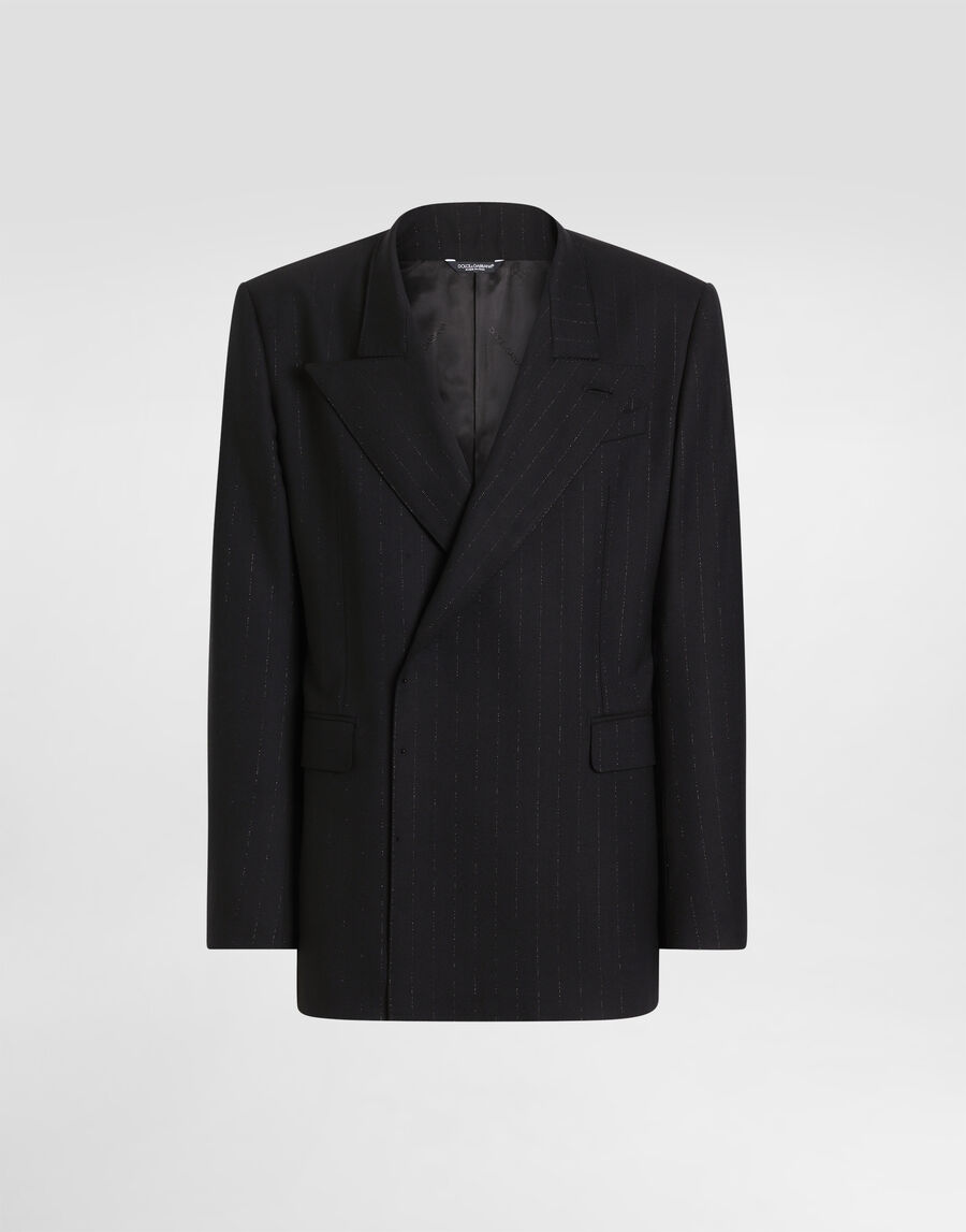 Sicilia double-breasted pinstripe wool jacket