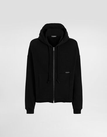 Dolce & Gabbana Zip-up hoodie Black G9BVJTG7PLA