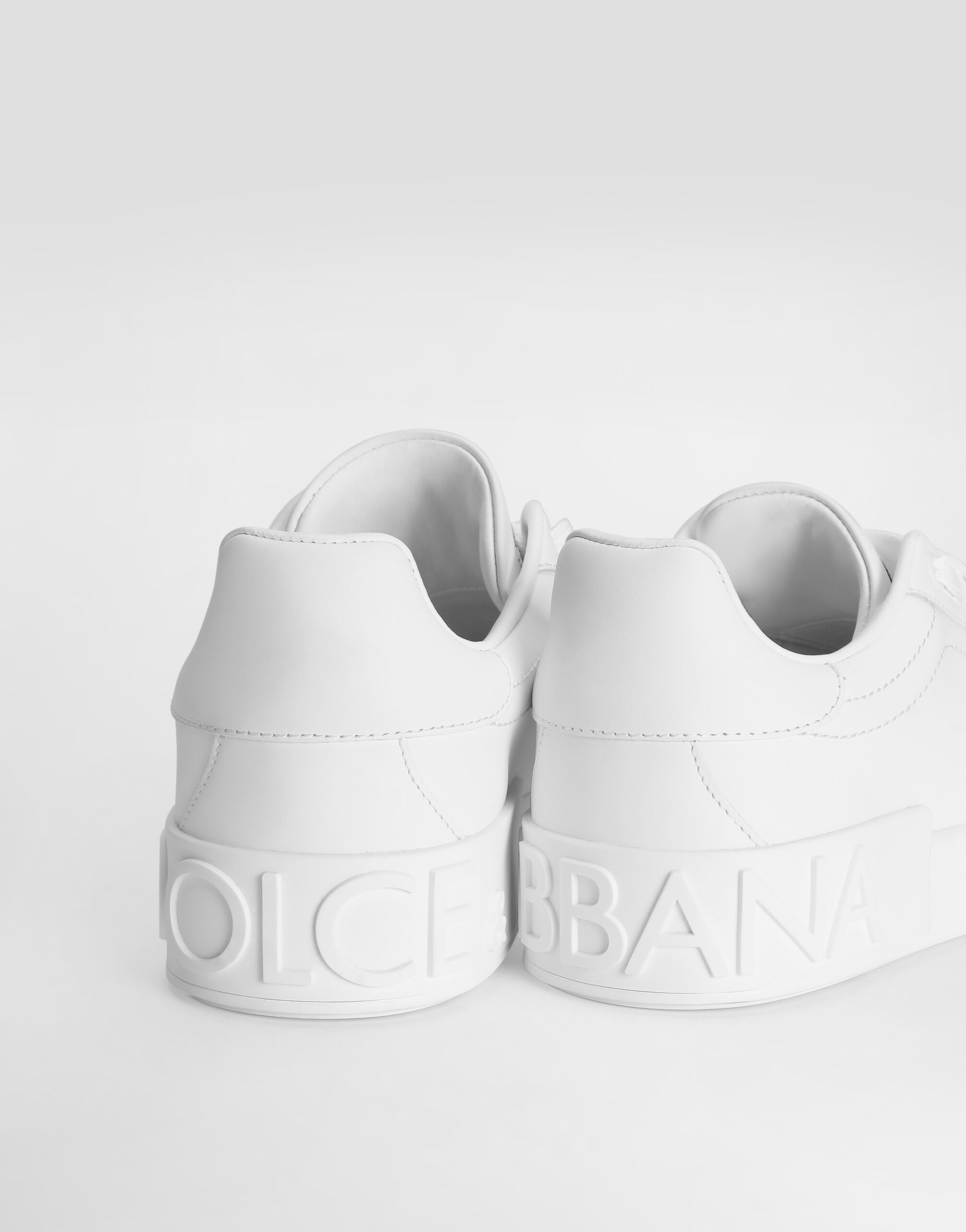 Calfskin Portofino sneakers in White for Women | Dolce&Gabbana® US