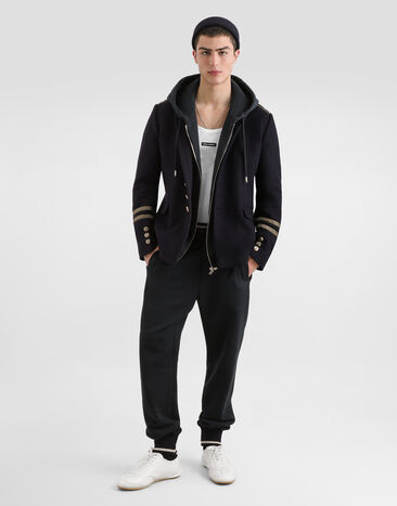 Dolce & Gabbana سويت شيرت بغطاء رأس من قطن Blue G9CEFZG7P9L