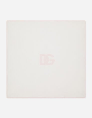 Dolce & Gabbana Jersey blanket with DG logo print Multicolor LNJA88G7F0H