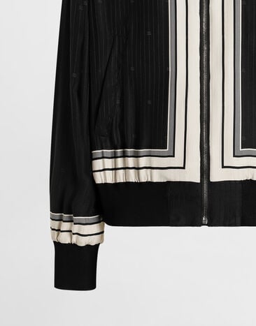 Dolce & Gabbana Printed oversized bomber jacket Multicolor G9BCRTHI11T