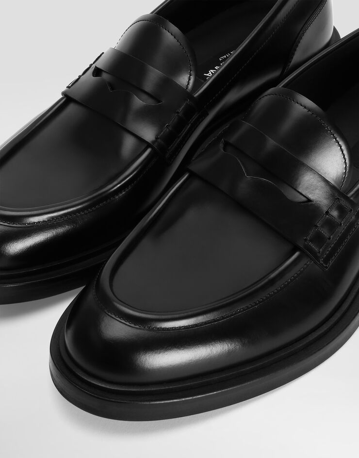 Dolce & Gabbana Mocasín en piel de becerro cepillada Negro A30267A1203