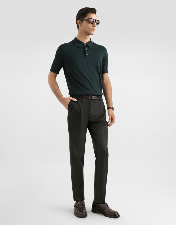 Dolce & Gabbana Virgin wool trousers Green GW0NETGK048