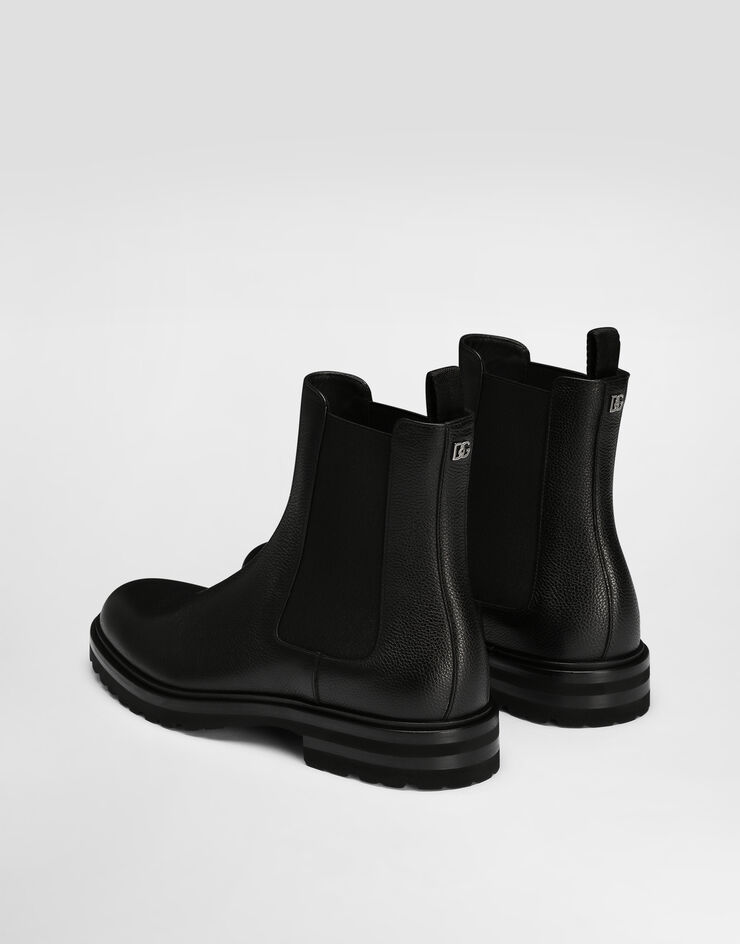 Dolce & Gabbana Grainy calfskin ankle boots Black A60606A9P45