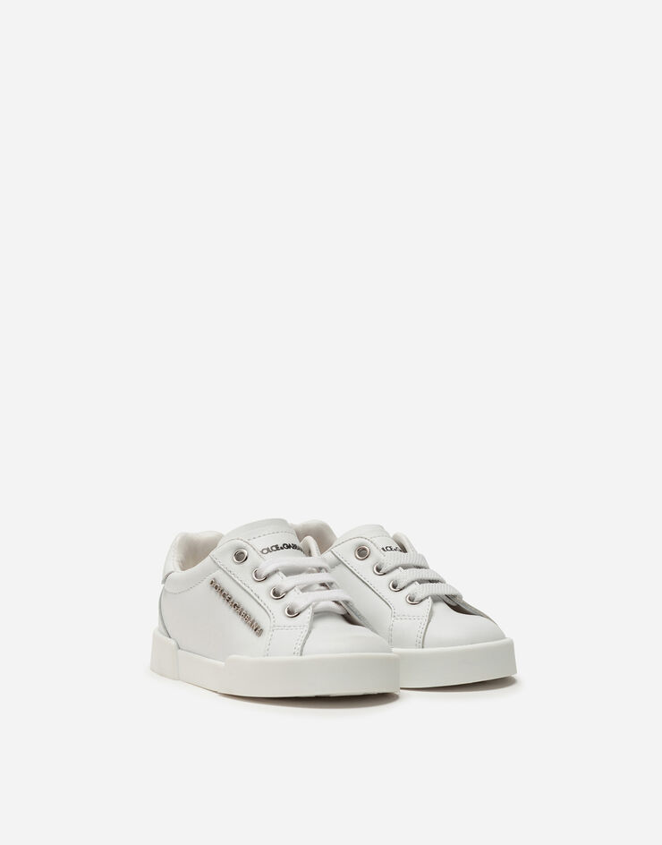 Dolce & Gabbana Portofino light sneakers in calfskin with logo lettering White DN0134A3444