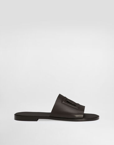 Dolce & Gabbana Calfskin sliders Brown A80397AO602