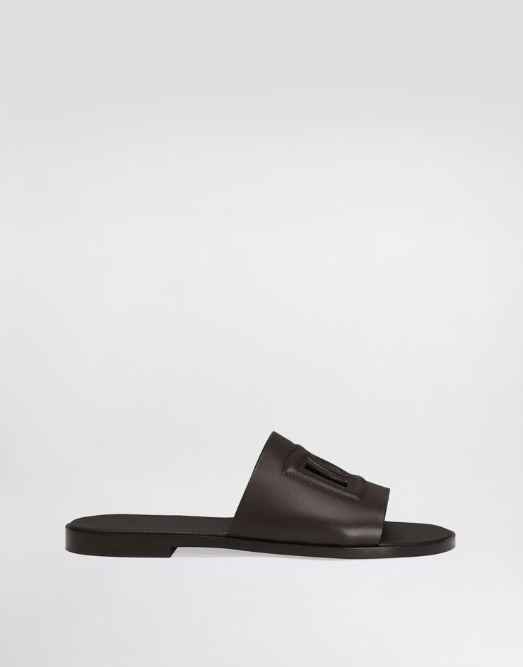 Dolce & Gabbana Calfskin sliders Brown A80397AO602