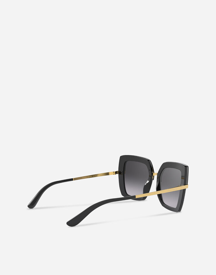 Dolce & Gabbana Halbbedruckte Sonnenbrille SCHWARZ VG4373VP48G