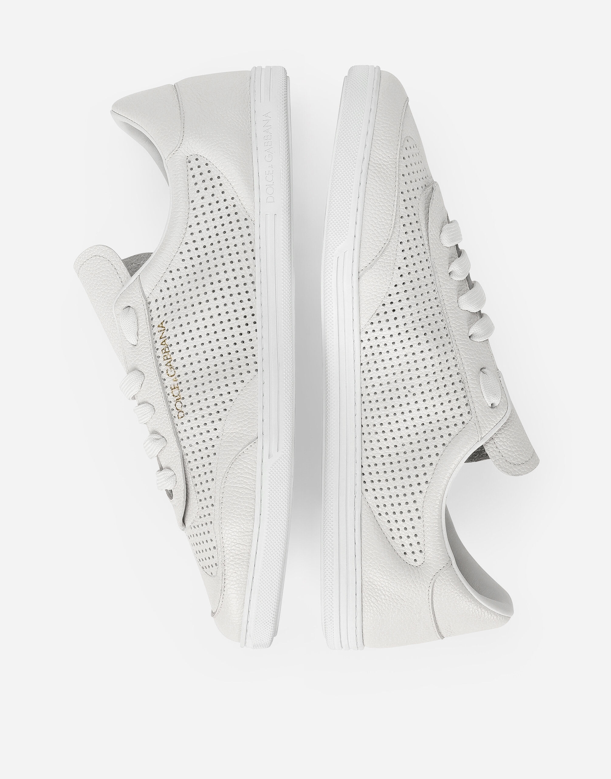 スニーカー DOLCE & GABBANA SAINT TROPEZ PERFORATED LEATHER SNEAKER Perforated calfskin Saint Tropez sneakers in Black for Men