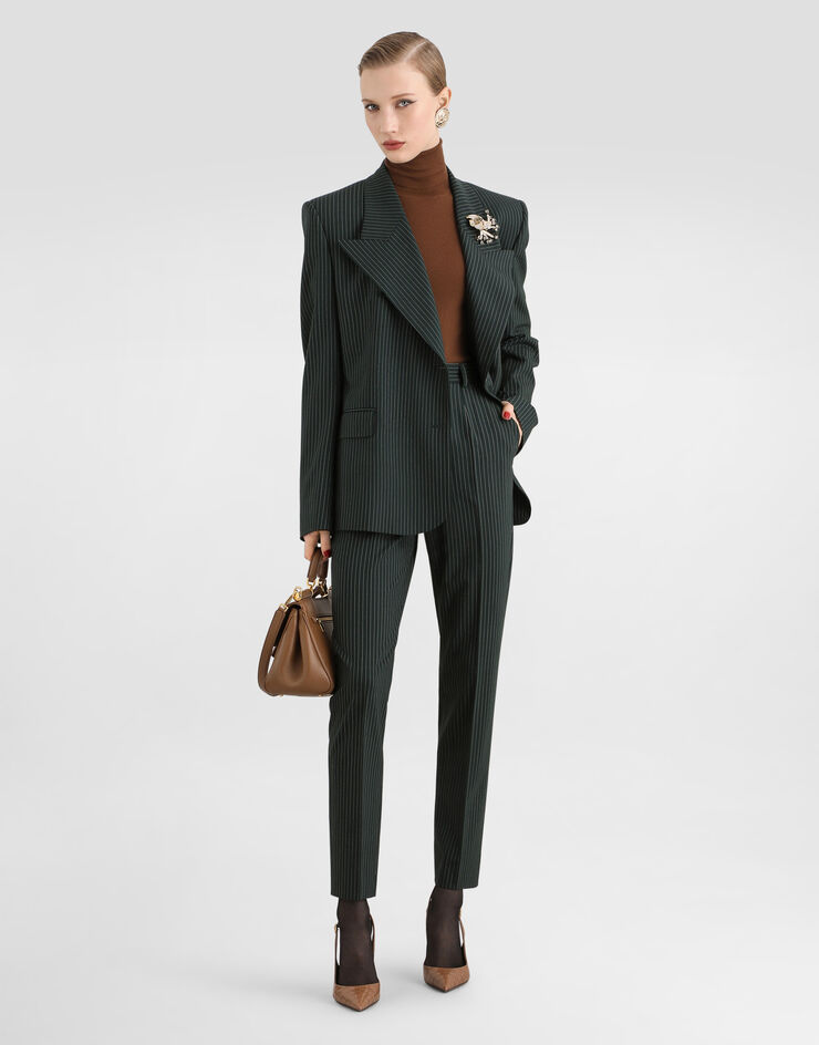 Dolce & Gabbana Linda single-breasted jacket in pinstripe wool Dolce & Gabbana Linda single-breasted jacket in pinstripe wool Multicolor F29WWTFRBDQ