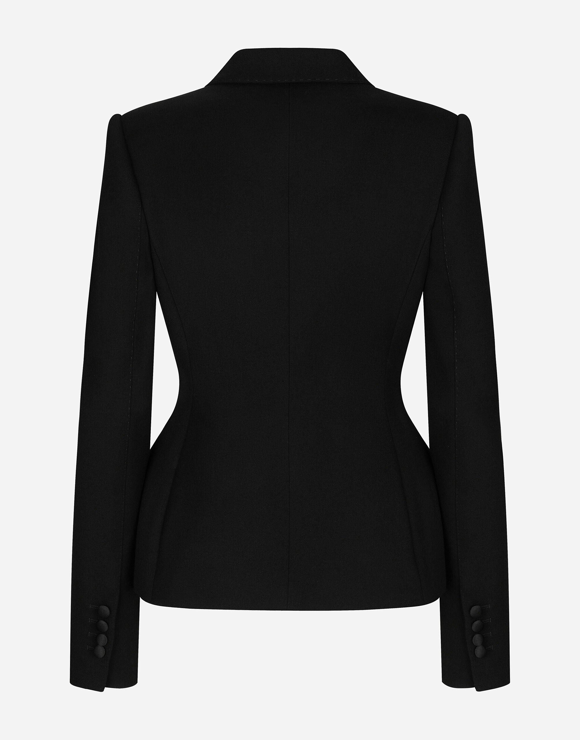 ブラックのウィメンズ DOLCE ダブルストレッチウール ダブルブレスト タキシードジャケット | Dolce&Gabbana®