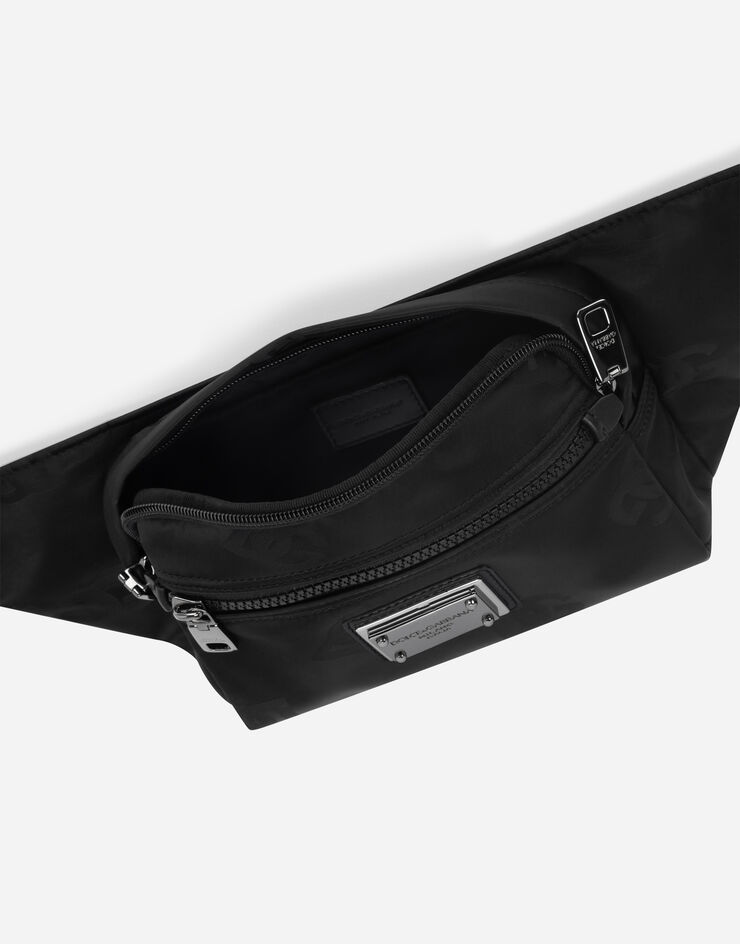 Dolce & Gabbana Small nylon belt bag with logo Black BM2218AG184