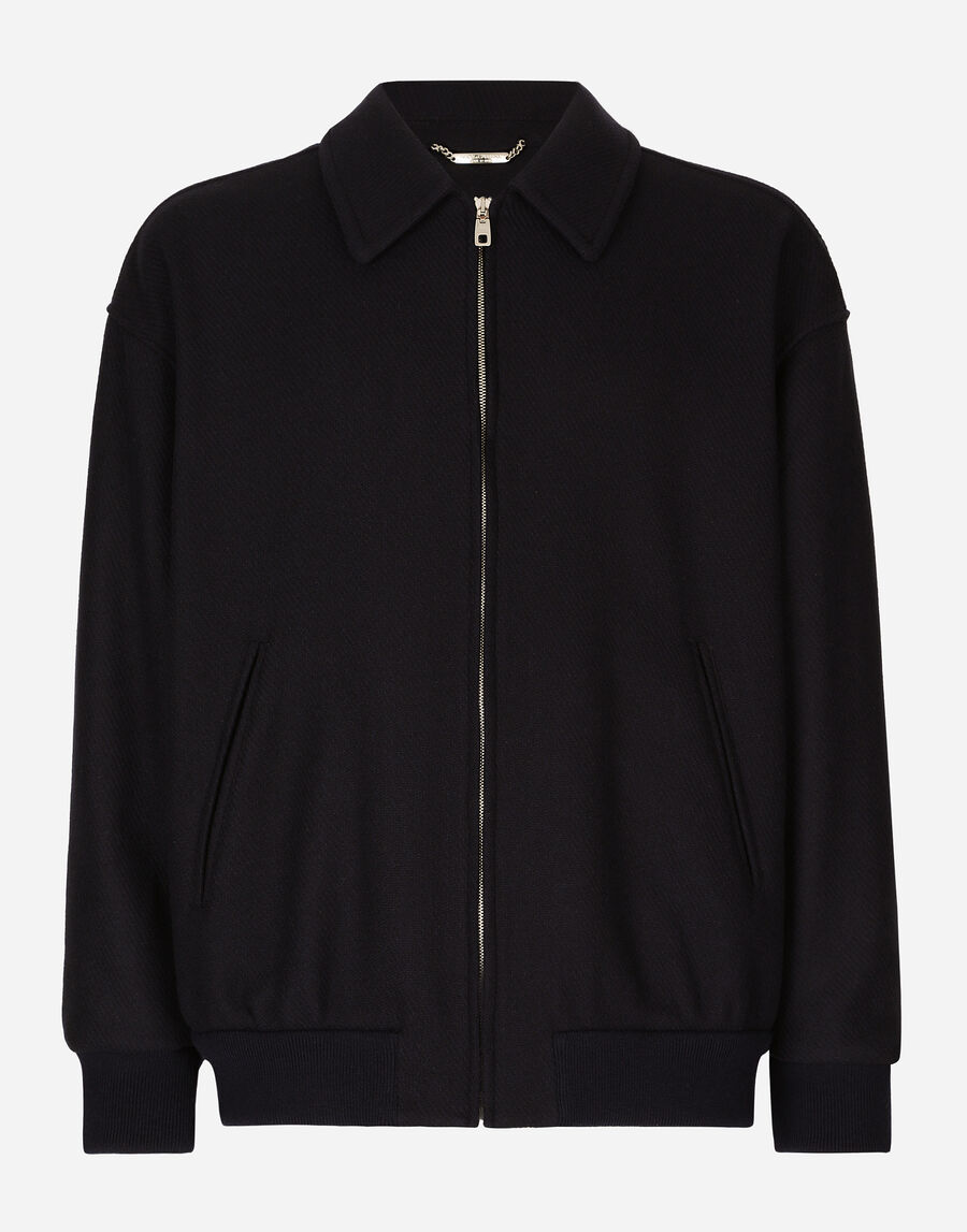 Wool-blend bomber jacket