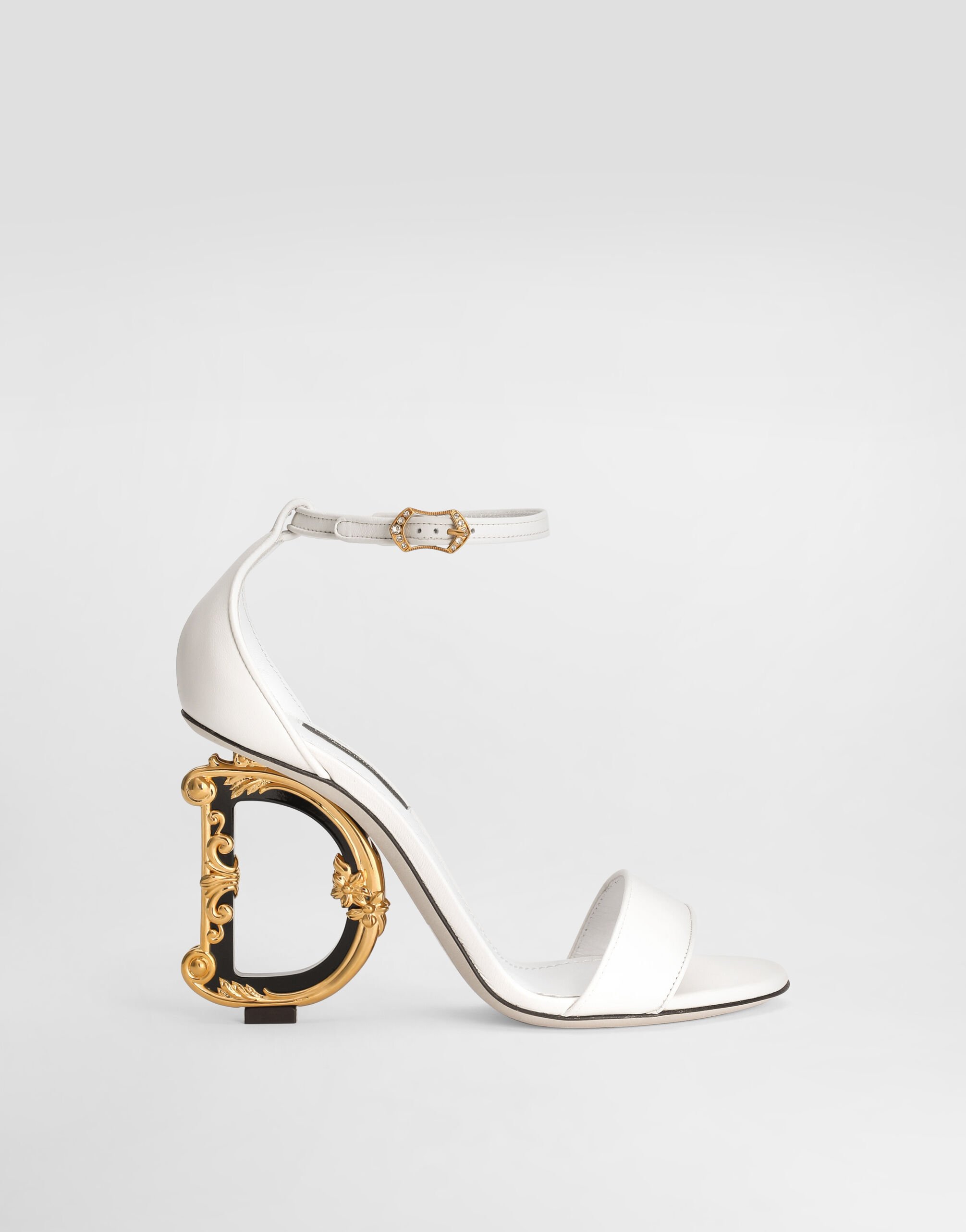 DOLCE＆GABBANA オープントゥミュール Slippers In Lace With Crystals - Women | Dolce&Gabbana