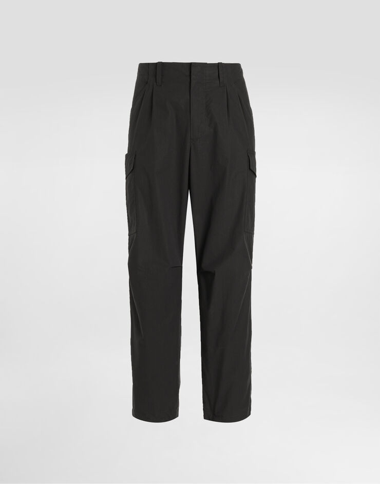Dolce & Gabbana Cargohose aus Baumwolle Schwarz GP0L1TFUEFJ
