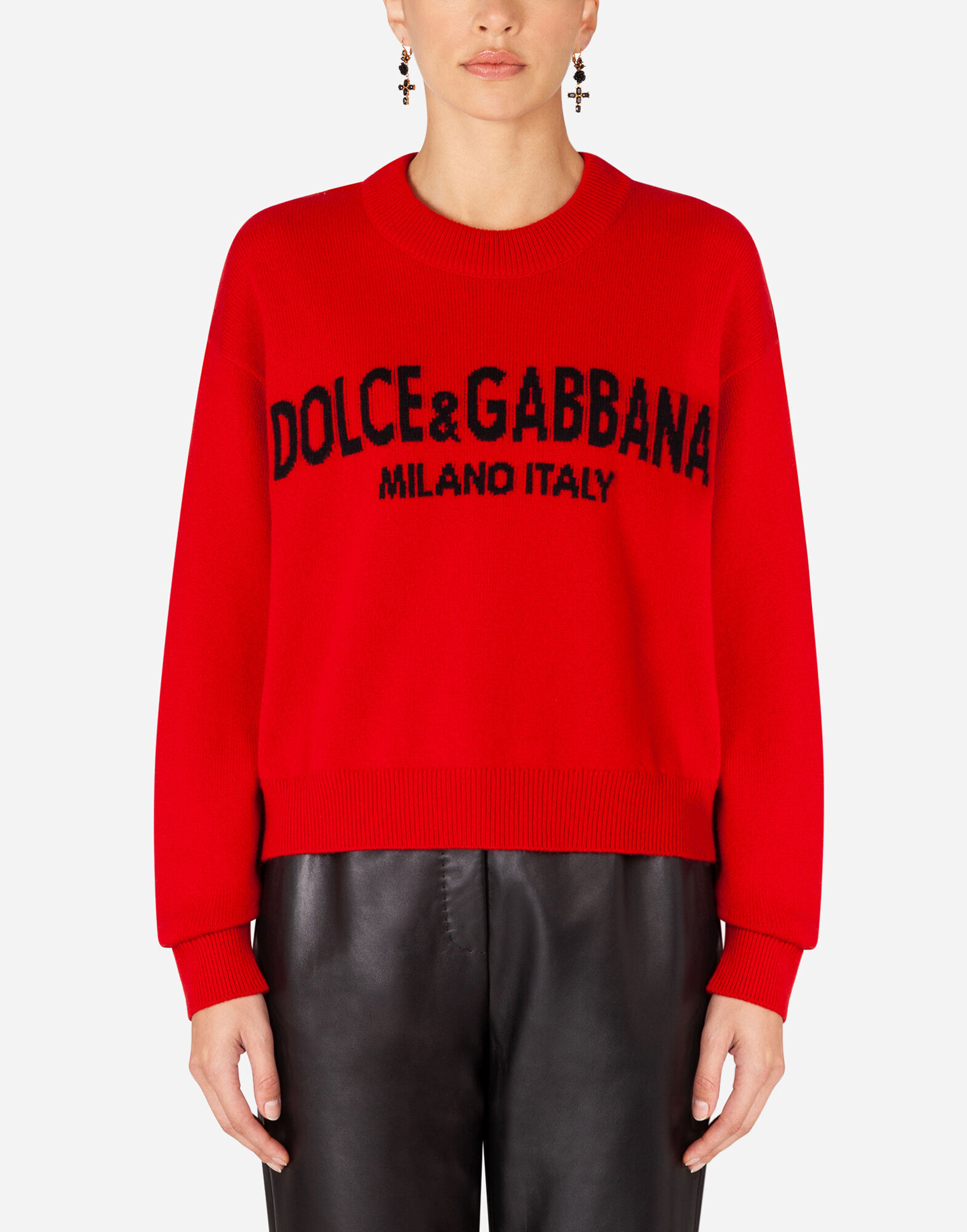 Dolce and gabbana outlet red sweater