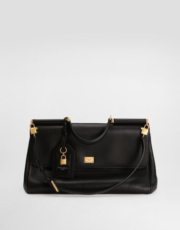 Dolce & Gabbana My Sicily handbag in plongé calfskin Black BB7814B7321