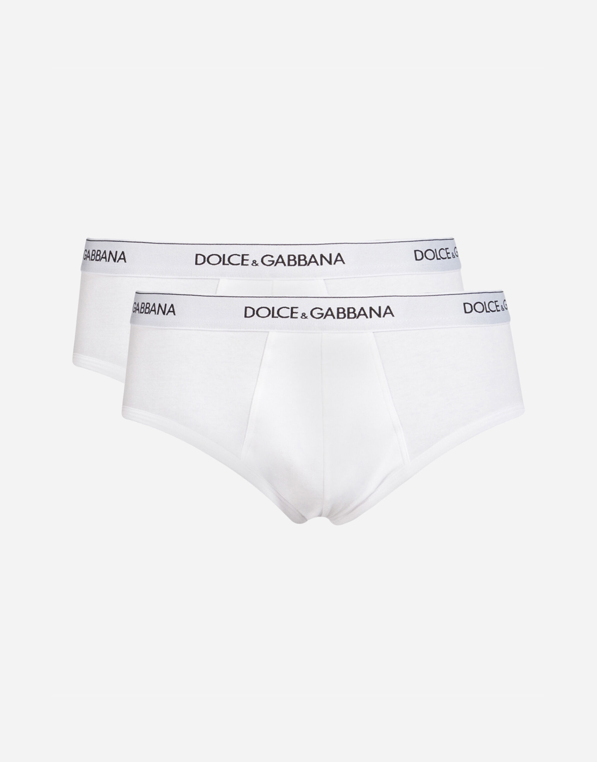 Dolce & Gabbana Stretch cotton Brando briefs two-pack White M9C03JONN95