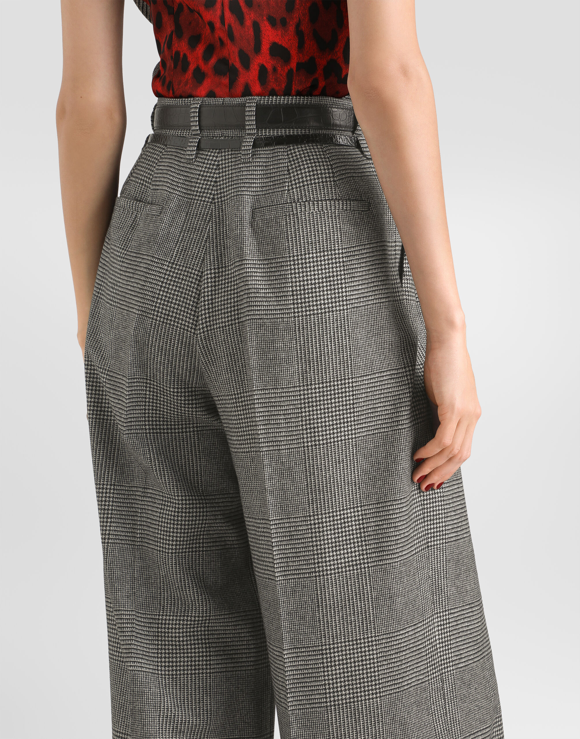 Glen plaid flannel trousers - thumbnail 5