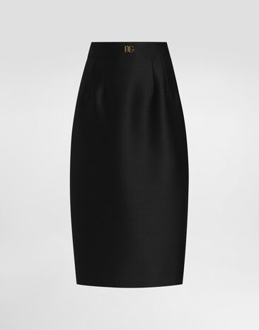 Dolce & Gabbana Faille sheath skirt Black F4CJGTFU3R1