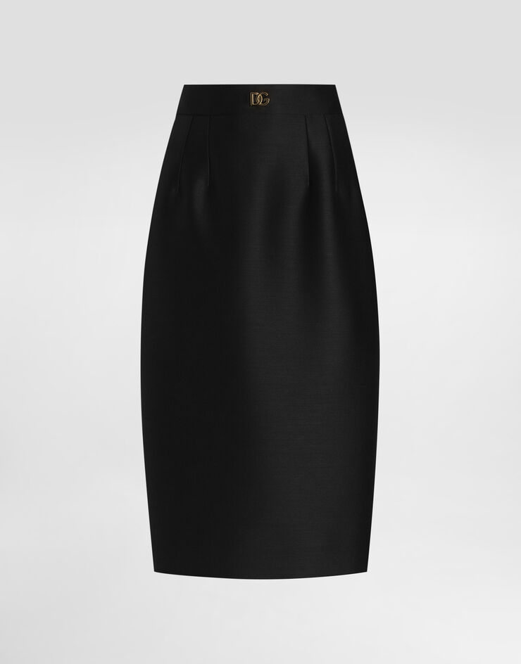 Dolce & Gabbana Faille sheath skirt Black F4CJGTFU3R1