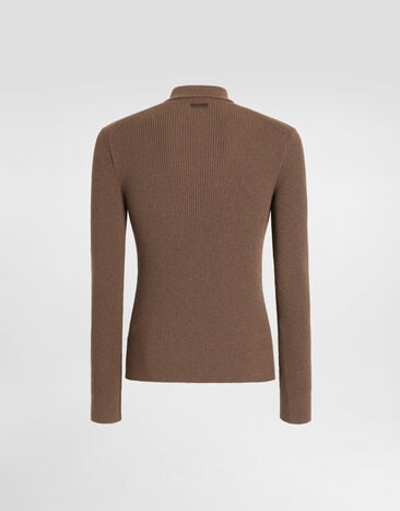 Dolce & Gabbana Ribbed wool polo shirt  GXZCXTJGMK7