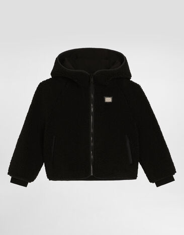 Dolce & Gabbana Faux fur jacket with branded tag Black L42B03G7VYF