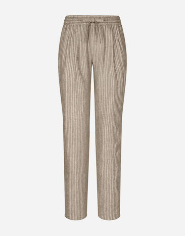 Dolce & Gabbana Спортивные льняные брюки разноцветный CS1769AJ968