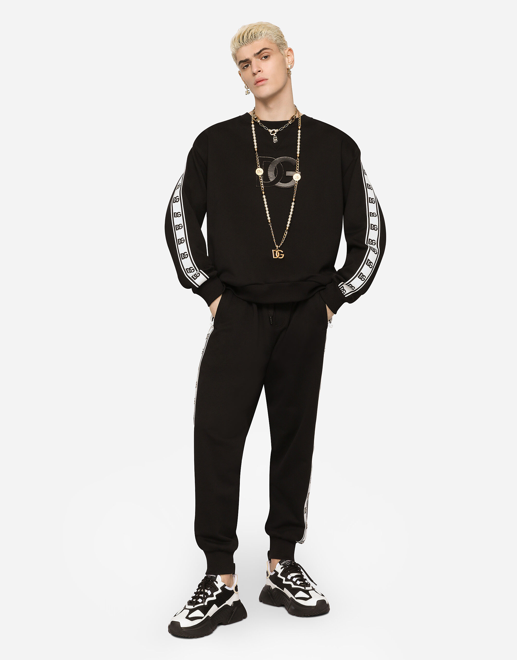 ブラックのメンズ FELPA GIROC.MAN.LUNG | Dolce&Gabbana®