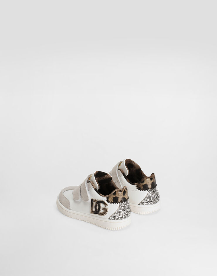 Dolce & Gabbana DG Original suede calfskin and glitter sneakers Multicolor DN0234AX262